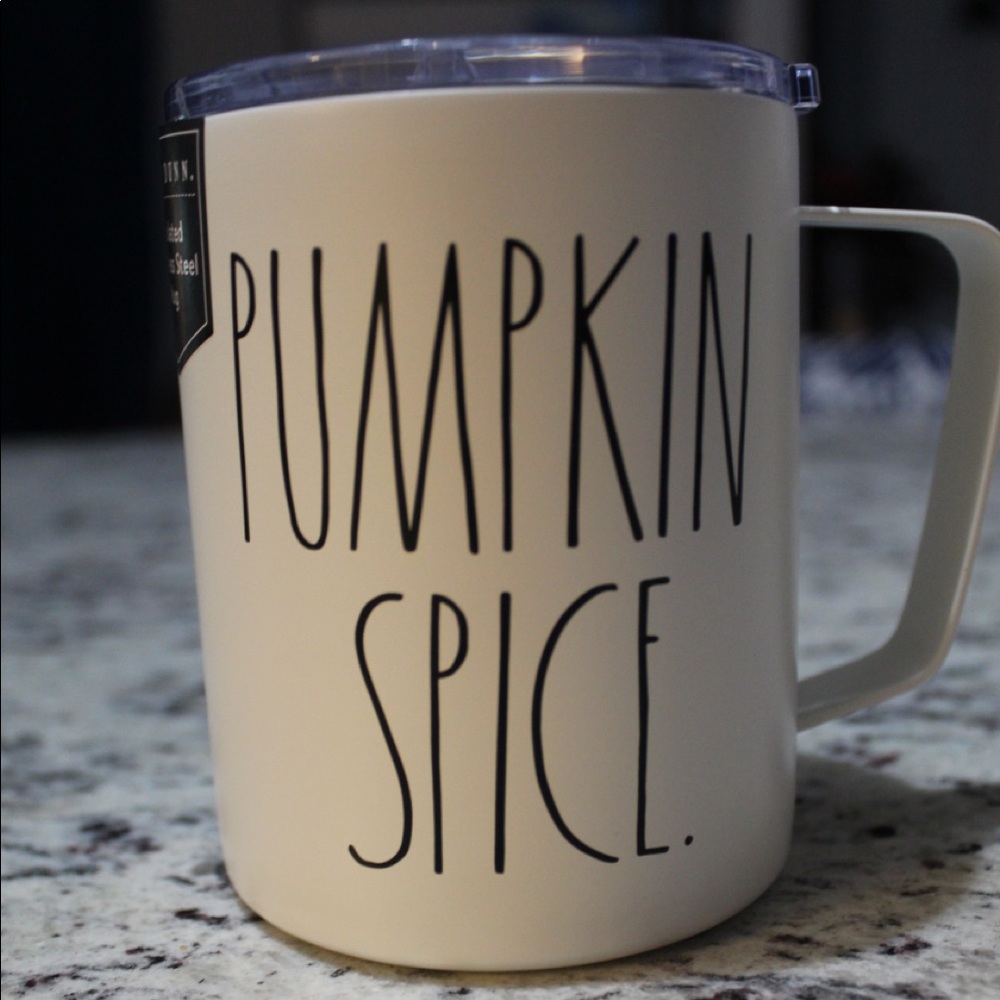 Rae Dunn PUMPKIN SPICE Steel Travel Mug